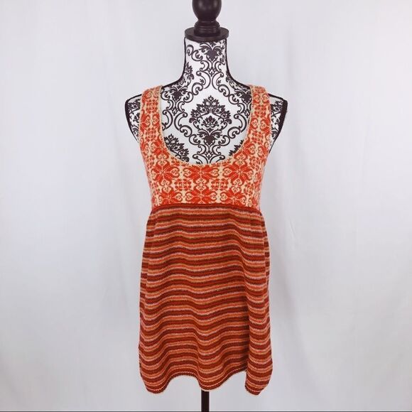 Free People Wool Blend Babydoll Multiprint Tunic Top - Picture 1 of 7